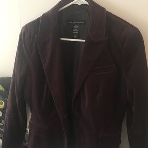 Velour egg plant blazer